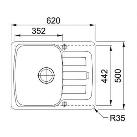 Кухонная Мойка FRANKE ANTEA AZG 611-62 (114.0499.165) Фрагранит-ваниль 