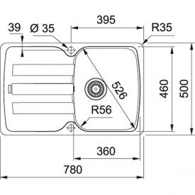 Кухонная Мойка FRANKE ANTEA AZG 611-78 (114.0499.167) Фрагранит-шоколад 