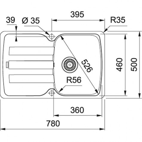 Кухонная Мойка FRANKE ANTEA AZG 611-78 (114.0499.166) Фрагранит-сахара 