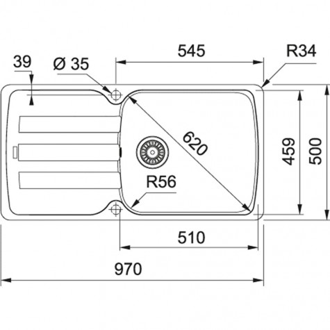 Кухонная Мойка FRANKE ANTEA AZG 611-97 XL (114.0499.175) Фрагранит-сахара  