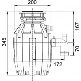 Измельчитель пищевых отходов FRANKE TURBO ELITE TE-50 (134.0535.229)