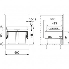 Сортер отходов FRANKE FX 60 26-11-11 (121.0557.763) 