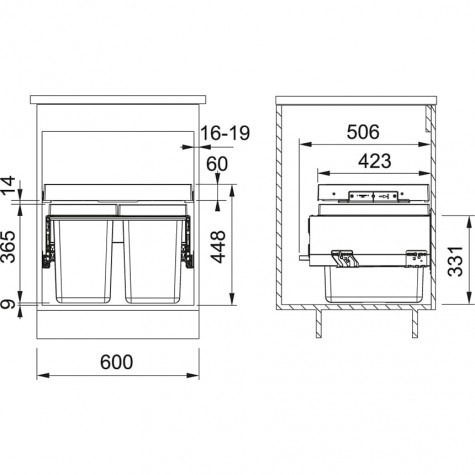 Сортер отходов FRANKE FX 60 26-11-11 (121.0557.763) 