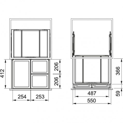 Сортер отходов FRANKE FX 60 26-11-11 (121.0557.763) 