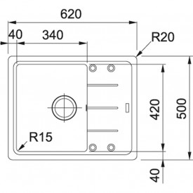 Кухонная Мойка FRANKE BASIS BFG 611-62 (114.0272.599) Фрагранит-белый