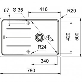 Кухонная Мойка FRANKE BASIS BFG 611-78 (114.0306.793) Фрагранит-миндаль