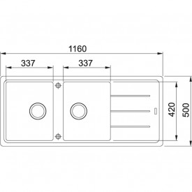 Кухонная Мойка FRANKE BASIS BFG 621 (114.0367.618) Фрагранит-ваниль