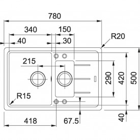 Кухонная Мойка FRANKE BASIS BFG 651-78 (114.0272.633) Фрагранит-бежевый