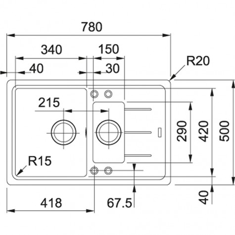 Кухонная Мойка FRANKE BASIS BFG 651-78 (114.0272.633) Фрагранит-бежевый