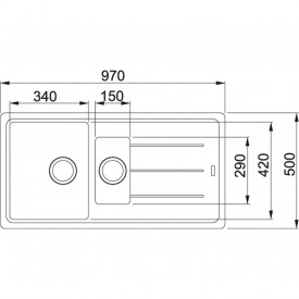 Кухонная Мойка FRANKE BASIS BFG 651 (114.0204.998) Фрагранит-графит