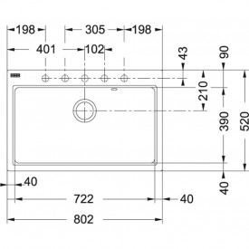 Кухонная Мойка FRANKE FIJI FIG 610-80 (114.0367.655) Фрагранит-белый