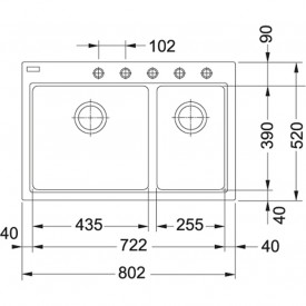 Кухонная Мойка FRANKE FIJI FIG 620-80 (114.0367.675) Фрагранит-оникс