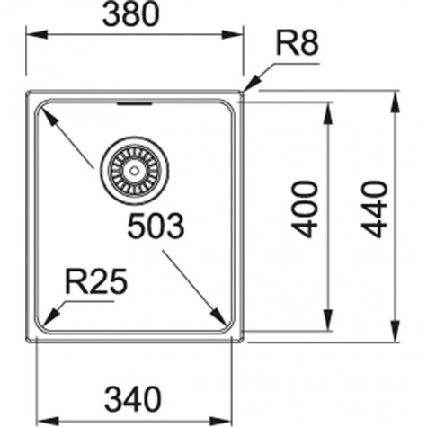 Кухонная Мойка FRANKE KUBUS KBG 110-34 (125.0073.031) Фрагранит-графит 