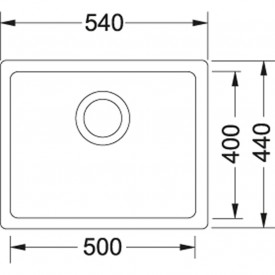 Кухонная Мойка FRANKE KUBUS KBG 110-50 (125.0459.025) Фрагранит-оникс