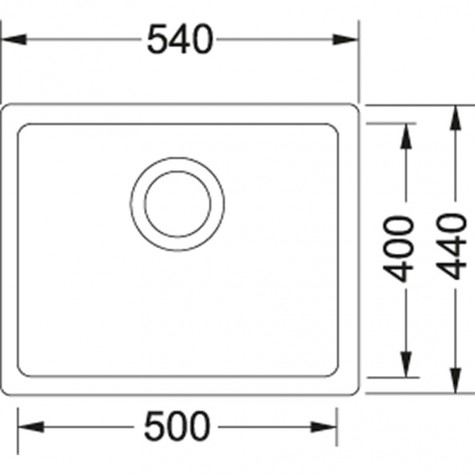 Кухонная Мойка FRANKE KUBUS KBG 110-50 (125.0502.835) Фрагранит-графит