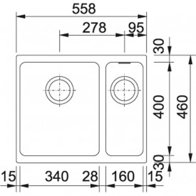 Кухонная Мойка FRANKE KUBUS KBG 160 (125.0158.598) Фрагранит-оникс