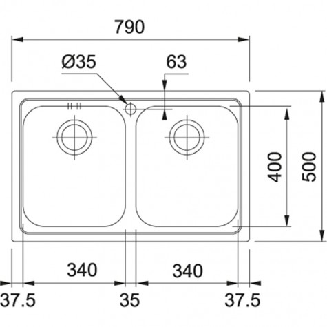 Кухонная Мойка FRANKE LOGICA LINE LLL 620-79 (101.0381.839) Нерж.сталь-декор