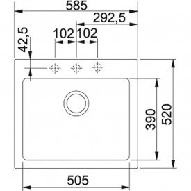 Кухонная Мойка FRANKE MARIS MRG 610-58 (114.0502.828) Фрагранит-графит 