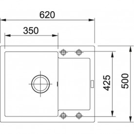 Кухонная Мойка FRANKE MARIS MRG 611-62 (114.0380.983) Фрагранит-бежевый 