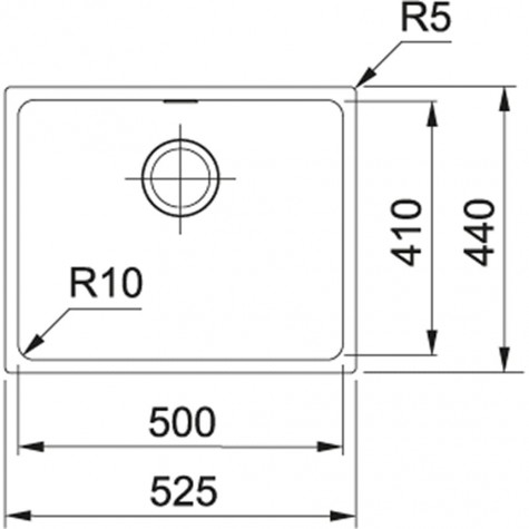 Кухонная Мойка FRANKE SIRIUS SID 110-50 (125.0395.608) Тектонайт-белый