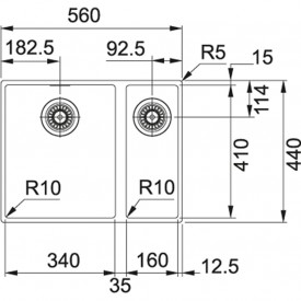 Кухонная Мойка FRANKE SIRIUS SID 160 (125.0395.609) Тектонайт-черный