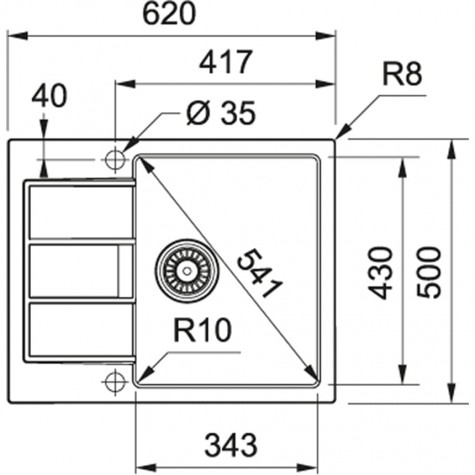 Кухонная Мойка FRANKE SIRIUS SID 611-62 (114.0497.934) Тектонайт-сахара