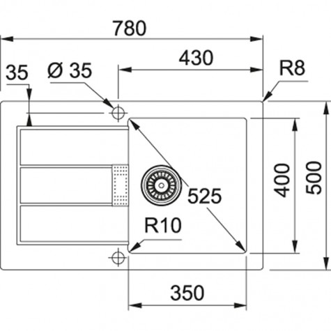 Кухонная Мойка FRANKE SIRIUS SID 611-78 (114.0498.003) Тектонайт-черный