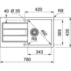 Кухонная Мойка FRANKE SIRIUS SID 611-78 SLIM (114.0497.956) Тектонайт-черный