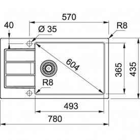 Кухонная Мойка FRANKE SIRIUS SID 611-78 XL SLIM (114.0497.960) Тектонайт-черный