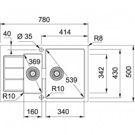 Кухонная Мойка FRANKE SIRIUS SID 651-78 (114.0497.984) Тектонайт-черный 