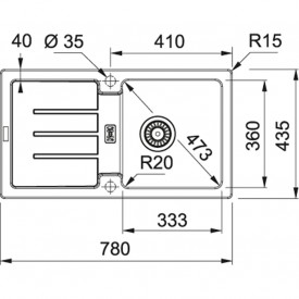 Кухонная Мойка FRANKE STRATA STG 614-78 (114.0327.905) Фрагранит-графит