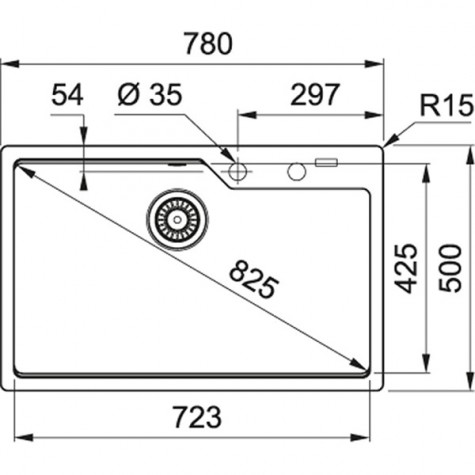 Кухонная Мойка FRANKE URBAN UBG 610-78 (114.0574.958) Фрагранит-графит 