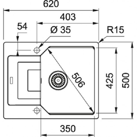 Кухонная Мойка FRANKE URBAN UBG 611-62 (114.0574.949) Фрагранит-шоколад 