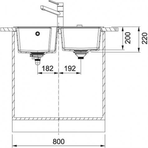 Кухонная Мойка FRANKE URBAN UBG 620-78 (114.0574.974) Фрагранит-ваниль 