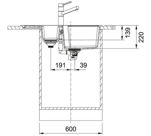 Кухонна мийка FRANKE URBAN UBG 651-78 (114.0574.985) Фрагранит-цукор