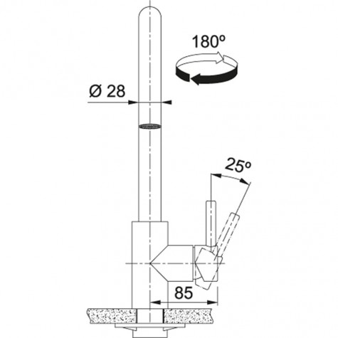 Кухонный смеситель FRANKE KUBUS PULL OUT SPRAY (115.0529.207) Нерж.сталь  