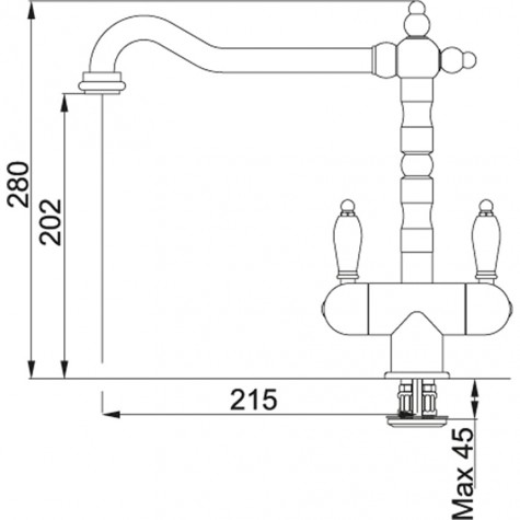 Кухонный смеситель FRANKE OLD ENGLAND BICOMAND (115.0028.204) Оптик 