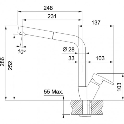 Кухонный смеситель FRANKE SPARK PULL OUT (115.0523.631) Хром